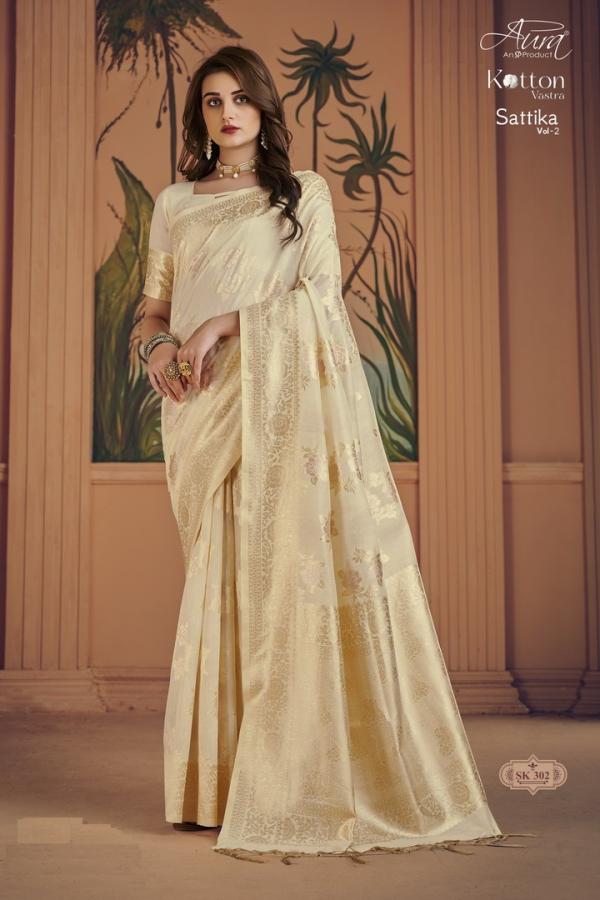 Aura Sattika Vol 2 Soft Cotton Silk Saree Collection